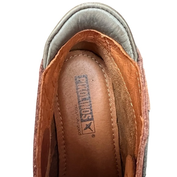 PIKOLINOS US 6 Le Mans Lace-Up Green Leather Ankle Boots Block Witchy Grannycore - Picture 7 of 9